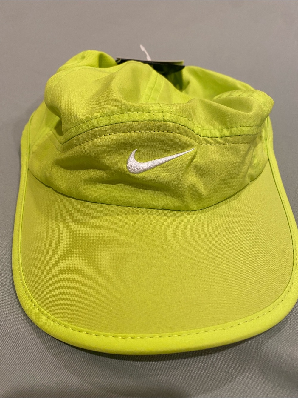 Nike Women’s Neon Yellow/Green Hat with White Swoosh